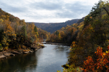 looking down stream Chear River on the Bull Run bridge