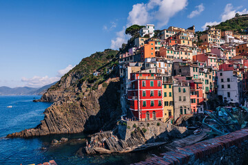 Fototapeta na wymiar Beautiful view of Manarola city, Cinque Terre, Liguria, Italy. s