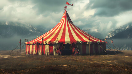 Traveling circus tent - obrazy, fototapety, plakaty
