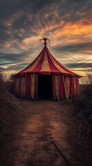 Traveling circus tent