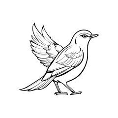 outline bird icon