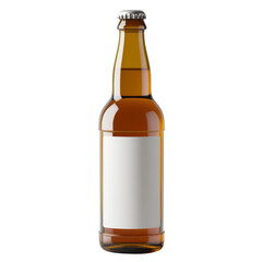Blank label beer bottle mockup isolated on white or transparent background