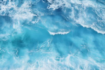 Aerial view of ocean and beach on tropical island. Summer vacation holiday background. Seascape. - Powered by Adobe