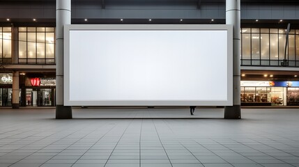 Empty, Blank Billboard Ready for Advertising in Cityscape