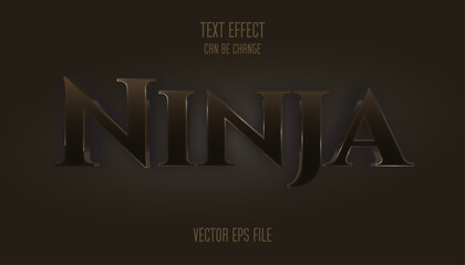 ninja editable text effect can find at graphic style can use for social media, youtube banner etc © muhammad