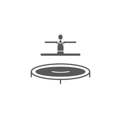 Trampoline jumping icon. Sport sign