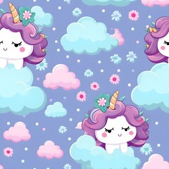 background with clouds unicorn 