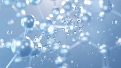 atropine molecular structure 3d, flat model, tropane alkaloid, structural chemical formula view from a microscope