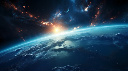 Obraz premium Enjoy breathtaking views of our beautiful planet from the vastness of space
