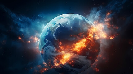 Obraz premium Enjoy breathtaking views of our beautiful planet from the vastness of space