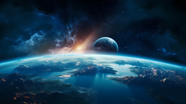 Enjoy breathtaking views of our beautiful planet from the vastness of space © Derby