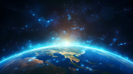 Obraz premium Enjoy breathtaking views of our beautiful planet from the vastness of space