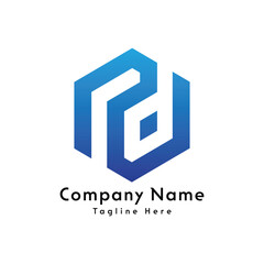 RD letter creative logo design icon