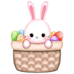 Cute rabbit on Easter Day 