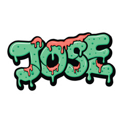 Obraz premium graffiti lettering typography art illustration