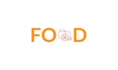smile food logo design on isolated background, happy food logo design concept modern