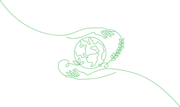 recommend clip art: world environment day line art style vector eps 10