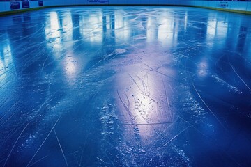 Frozen rink surface