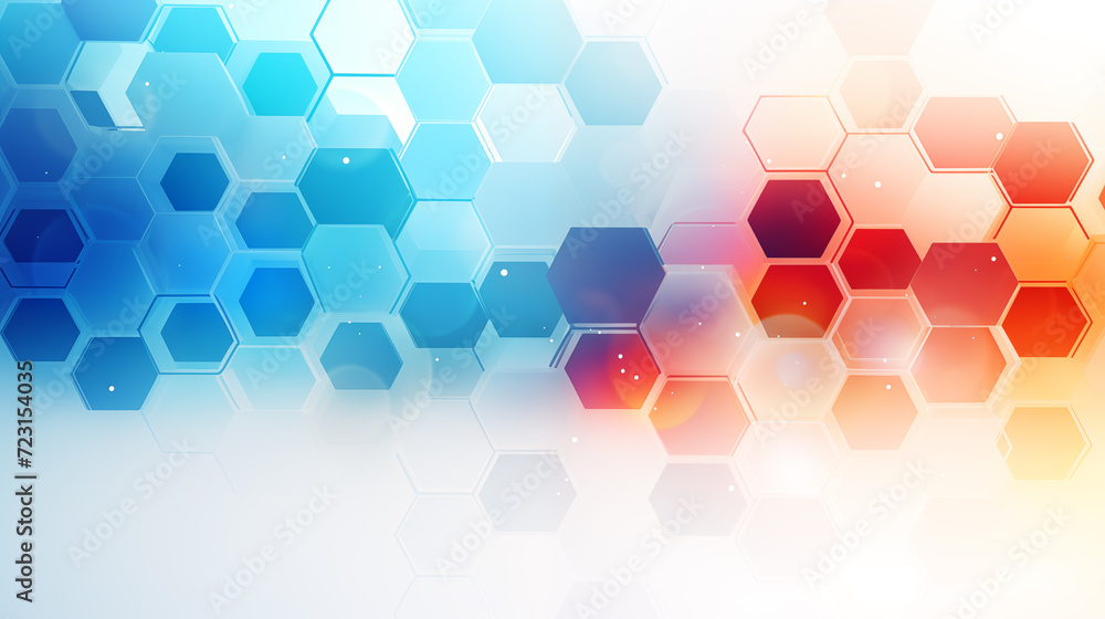 Wall mural health care and medical pattern innovation concept science background design. abstract geometric hex