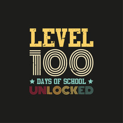 Level 100 days of school t-shirt design