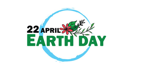 Happy Earth Day 22 april Illustration of a happy earth day, for environment safety celebration earth day