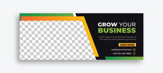 Digital marketing online facebook cover web page banner creative and modern colorful template