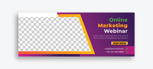 Digital marketing online facebook cover web page banner creative and modern colorful template
