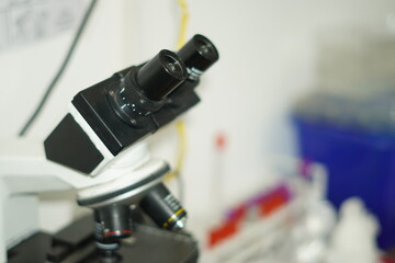 Fototapeta na wymiar microscope in laboratory