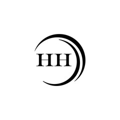 HH logo. H H design. White HH letter. HH, H H letter logo SET design. Initial letter HH linked circle uppercase monogram logo. H H letter logo SET vector design. HH letter logo design 