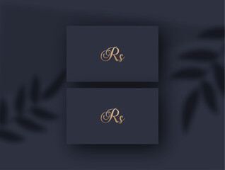 Rs logo design vector image