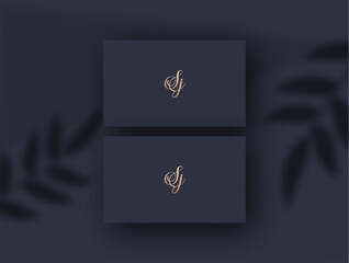 Sj logo design vector image