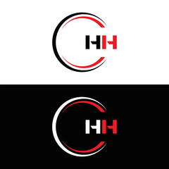 HH logo. H H design. White HH letter. HH, H H letter logo SET design. Initial letter HH linked circle uppercase monogram logo. H H letter logo SET vector design. HH letter logo design 