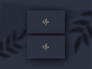 Sp logo design vector image