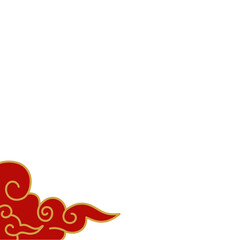 Chinese Clouds Corner Border