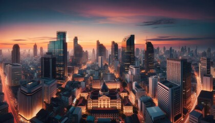 Twilight Fusion: Cityscape and Sunset