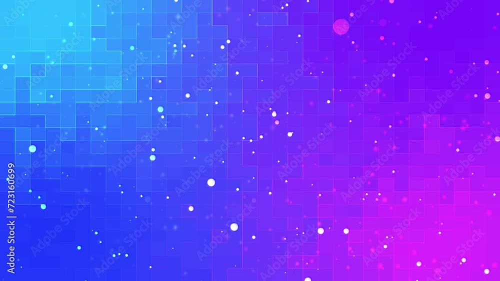 Fototapete seamless abstract background of blue squares and bright particles. abstract gradient background. bac