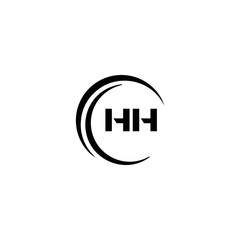 HH logo. H H design. White HH letter. HH, H H letter logo SET design. Initial letter HH linked circle uppercase monogram logo. H H letter logo SET vector design. HH letter logo design 