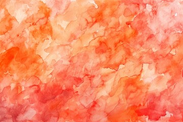 Pastel watercolor art in orange red on paper as background