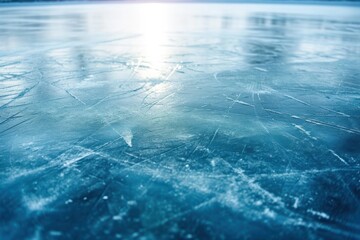 Blue ice rink s texture - obrazy, fototapety, plakaty