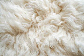 Soft white texture background cotton wool light sheep wool close up fluffy fur beige toned wool...