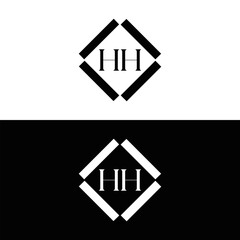 HH logo. H H design. White HH letter. HH, H H letter logo SET design. Initial letter HH linked circle uppercase monogram logo. H H letter logo SET vector design. HH letter logo design 