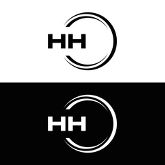 HH logo. H H design. White HH letter. HH, H H letter logo SET design. Initial letter HH linked circle uppercase monogram logo. H H letter logo SET vector design. HH letter logo design 