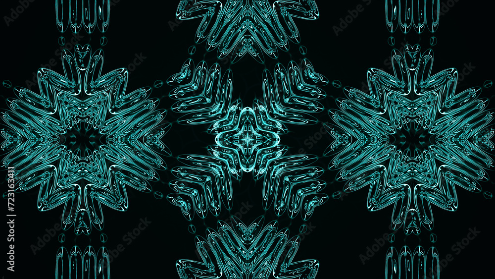 Poster abstract kaleidoscope with geometric pattern. kaleidoscopic background design. hypnotic background. 