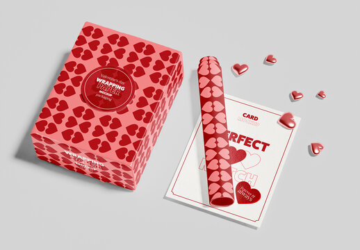 Valentine's Day Box Packaging Mockup