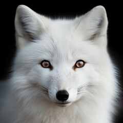Bright white fox.