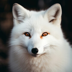 Obraz premium Bright white fox.