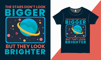 Vintage T-shirt Design with Space Illustration, Design for Tee Shirts and Others, Space Shirt Design Concept