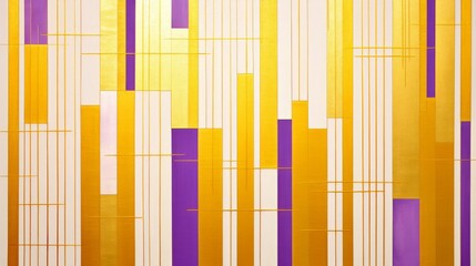 Bi-chromatic abstract illustration in gold and purple