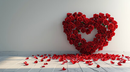 Roses Heart Background