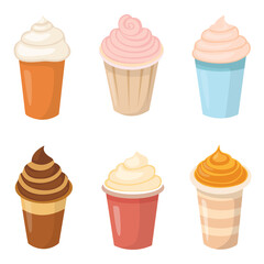 ice cream cup.vector design set